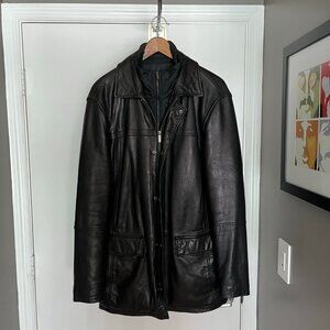 Calvin Klein Leather Jacket – Medium – Black